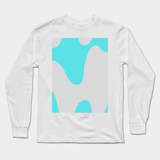 Abstract baby blue and gray swirl pattern Long Sleeve T-Shirt